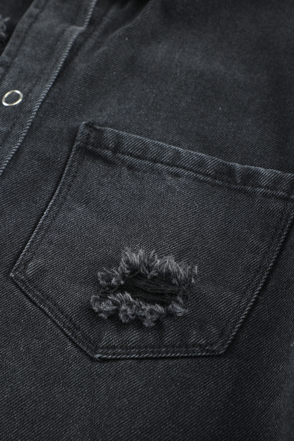 Black Ripped Denim Jacket Denim Jackets JT's Designer Fashion