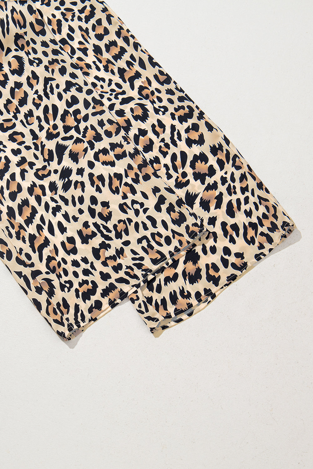 Parchment Leopard Drawstring Flowy Wide Leg Pants Pants & Culotte JT's Designer Fashion