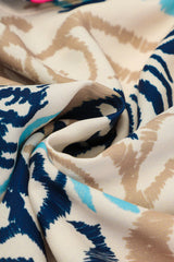 White Printed Tribal Bracelet Sleeve Buttoned Mini Dress Mini Dresses JT's Designer Fashion