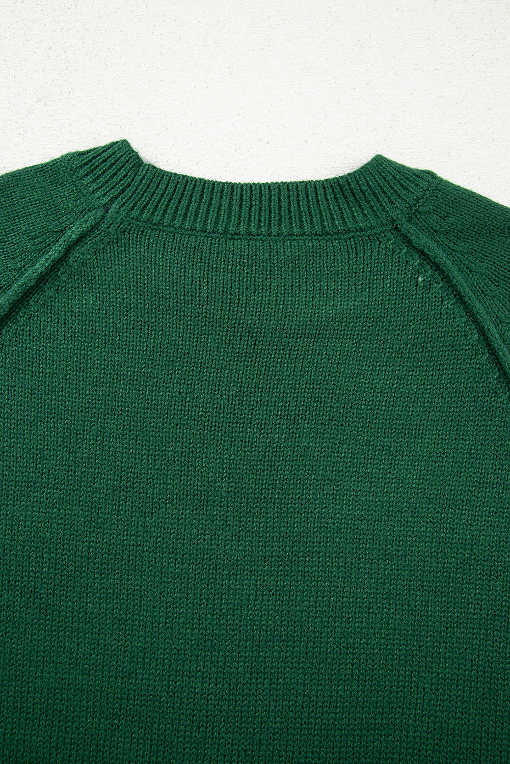 Evergreen Raglan Sleeve Crew Neck Sweater Sweaters JT's Designer Fashion