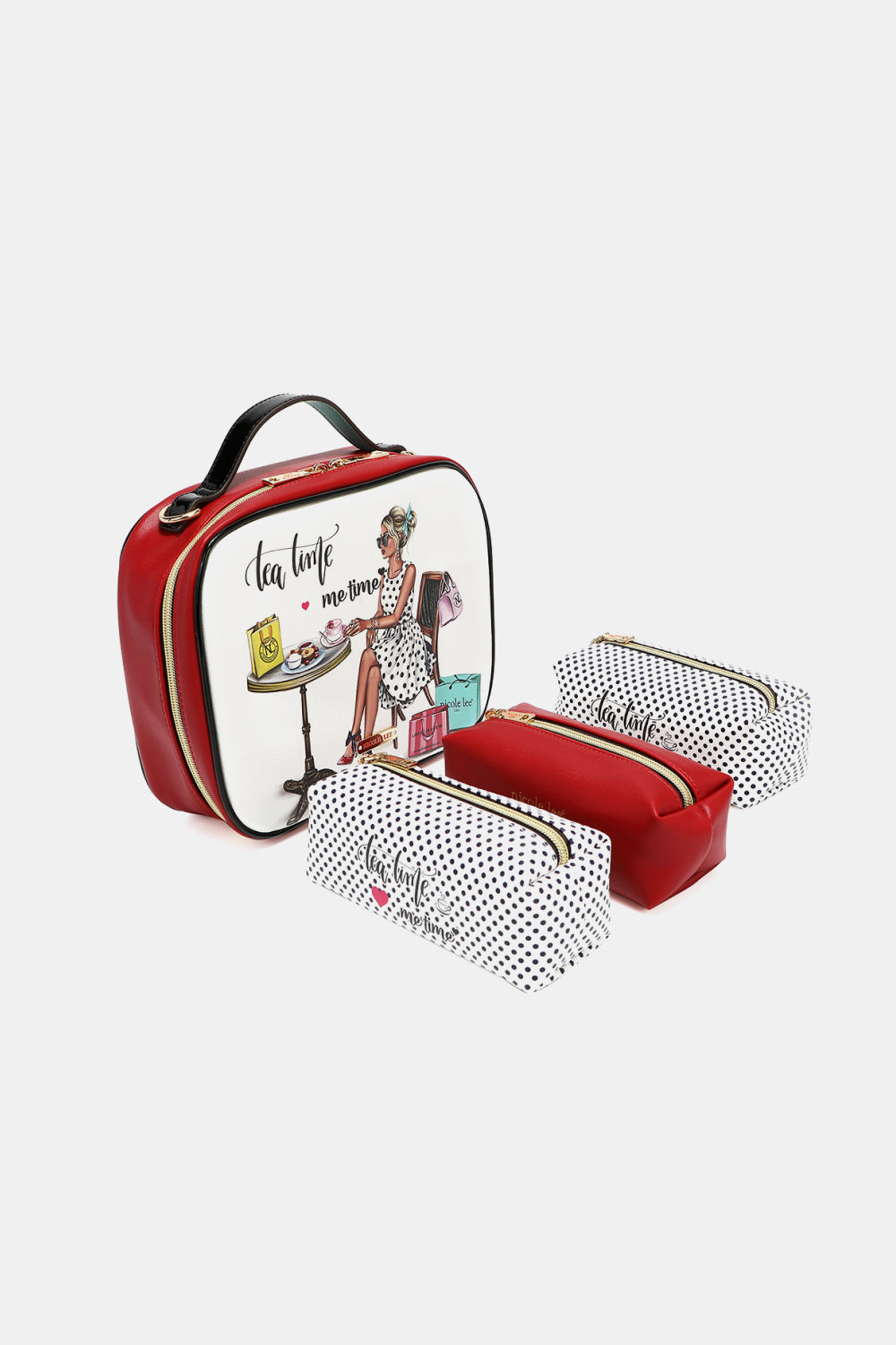 Nicole Lee USA Printed Handbag with Three Pouches Handbags JT's Designer Fashion