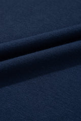 Navy Blue Contrast Lace Raglan Sleeve Pleated Detail Shift Dress T Shirt Dresses JT's Designer Fashion