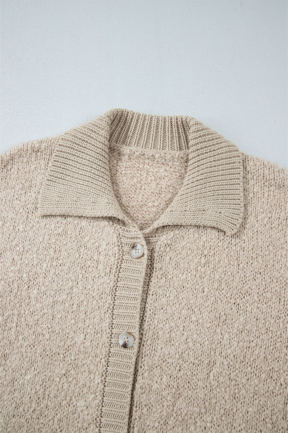 Jet Stream Collared Drop Shoulder Button Up Cardigan with Pocket Cardigans JT's Designer Fashion