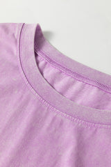 Wisteria Mineral Wash Pocketed T-shirt Long Dress T Shirt Dresses JT's Designer Fashion