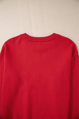 Fiery Red Pearl Beaded Merry Casual Sweater Sweaters JT's Designer Fashion