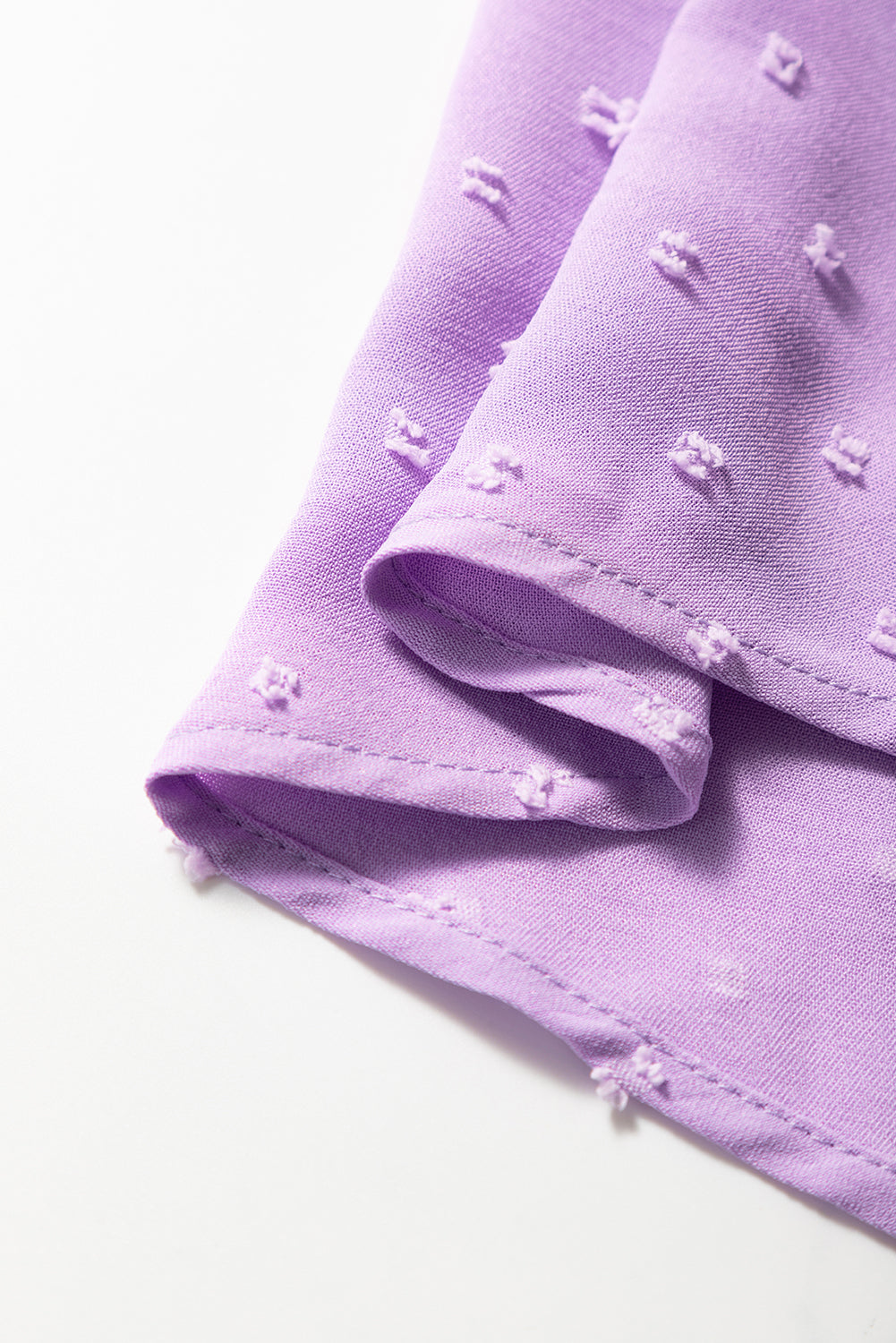 Wisteria Swiss Dot Smocked Frilled Neckline Short Sleeve Plus Size Dress Plus Size Maxi Dresses JT's Designer Fashion