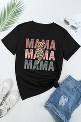 Black MAMA Bolt Graphic Tee Graphic Tees JT's Designer Fashion