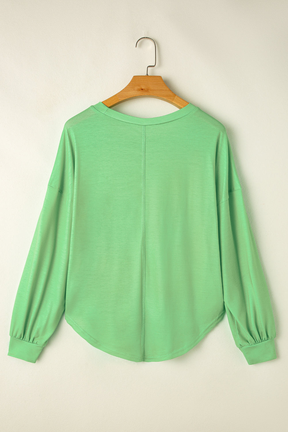 Blue Colorblock Striped Drop Shoulder Loose Top Long Sleeve Tops JT's Designer Fashion