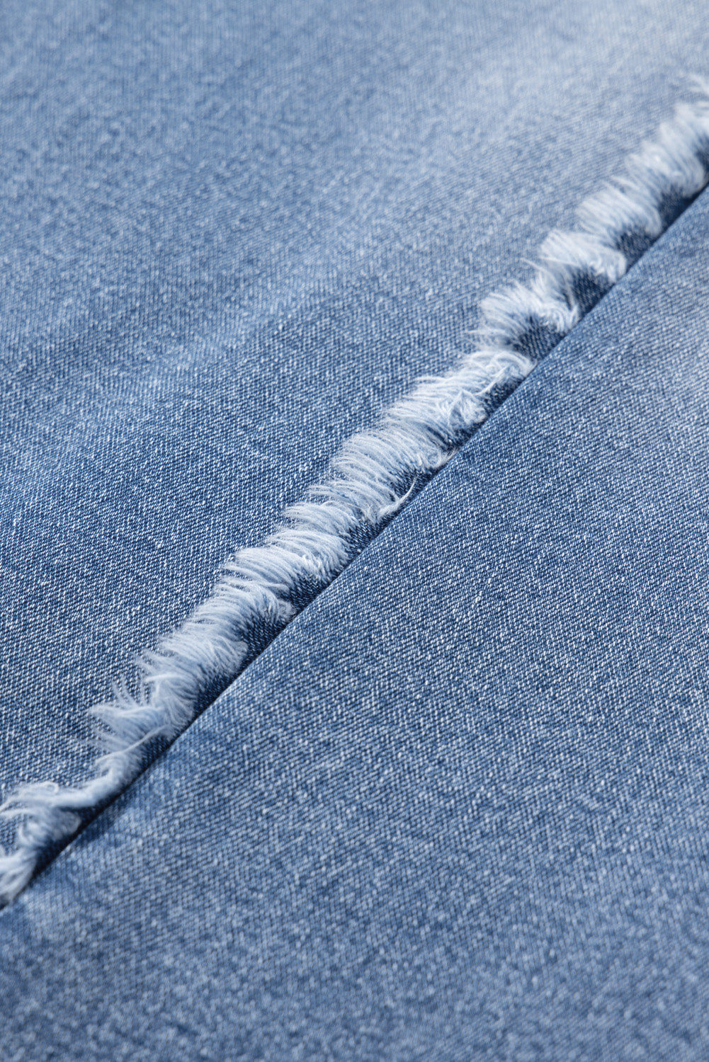 Beau Blue Vintage Stitching Raw Hem Flared Jeans Jeans JT's Designer Fashion