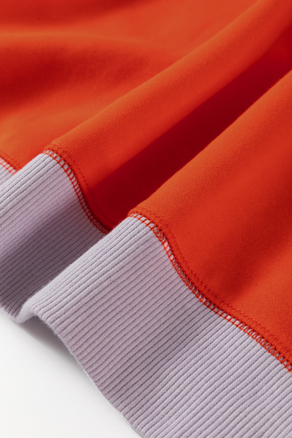 Orange Color Block Side Slits Raglan Sleeve Loose Fit Top Long Sleeve Tops JT's Designer Fashion