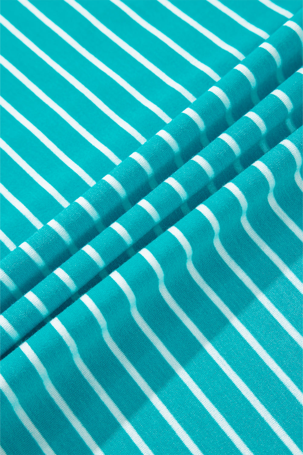 Sky Blue Stripe V Neck Tee and Casual Short Set Short Sets JT's Designer Fashion