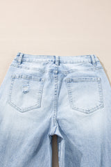 Beau Blue Light Wash Distressed Flare Jeans Jeans JT's Designer Fashion