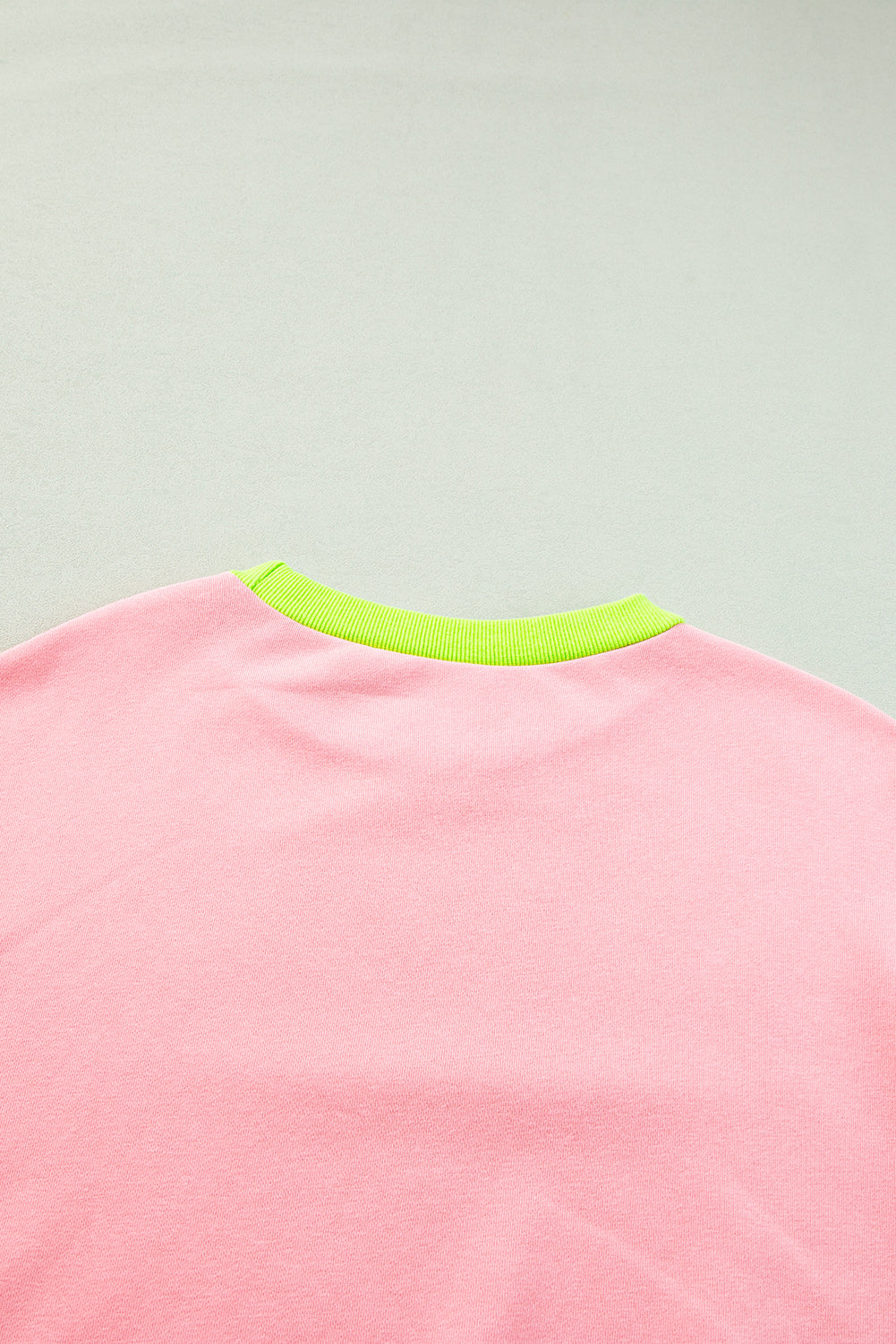 Pink Colorblock Bubble Sleeve Sweatshirt Sweatshirts & Hoodies JT's Designer Fashion