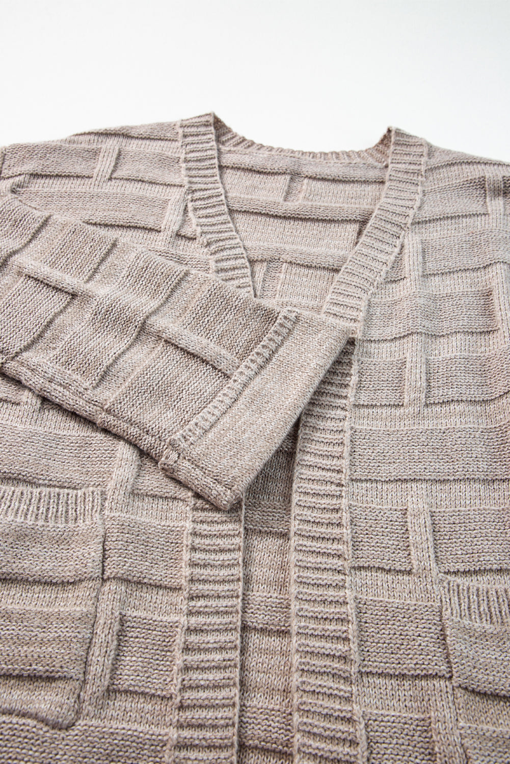 Delicacy Textured Knit Open Front Chic Cardigan with Pockets Cardigans JT's Designer Fashion