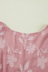 Peach Blossom Floral Surplice V Neck Tiered Ruffled Plus Size Dress Plus Size Mini Dresses JT's Designer Fashion