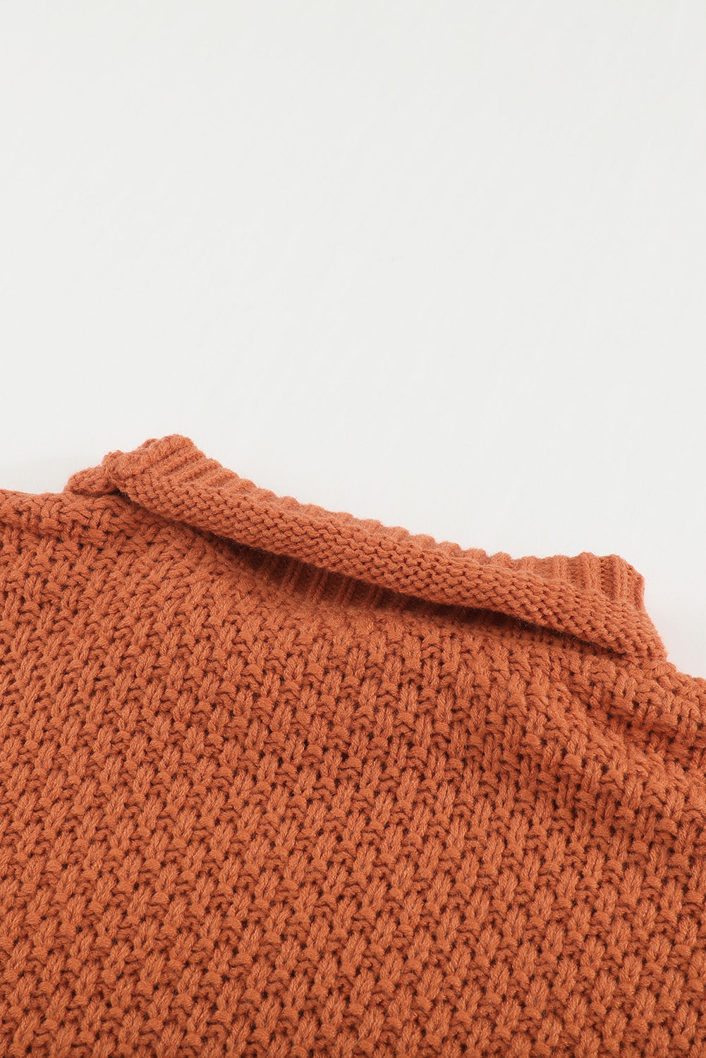 Orange Oversized Chunky Batwing Long Sleeve Turtleneck Sweater Sweaters & Cardigans JT's Designer Fashion