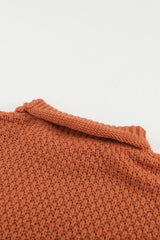 Orange Oversized Chunky Batwing Long Sleeve Turtleneck Sweater Sweaters & Cardigans JT's Designer Fashion