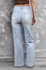 DEAR-LOVER Beau Blue Vintage Light Wash Distressed Flare Jeans Jeans JT's Designer Fashion