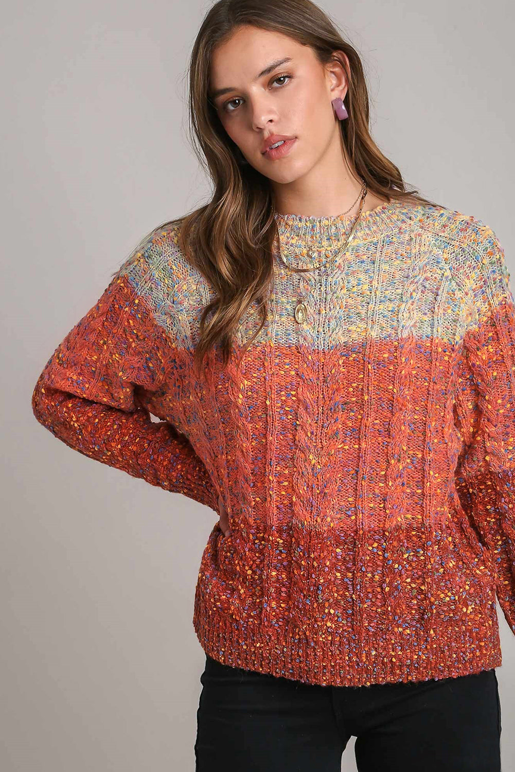 Multicolour Colorful Confetti Wool Ball Knitted Sweater Sweaters JT's Designer Fashion