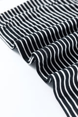Black white Striped Print Buttoned Wide Leg Sleeveless Jumpsuit Jumpsuits & Rompers JT's Designer Fashion