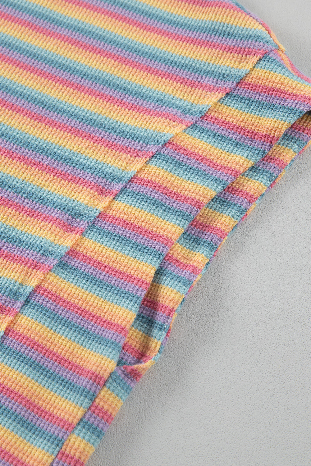Pink Stripe Crew Neck Tee and Tasseled Drawstring Shorts Set Short Sets JT's Designer Fashion