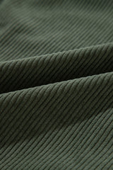 Jungle Green Oversized Corduroy Contrast Hooded Shacket Jackets JT's Designer Fashion