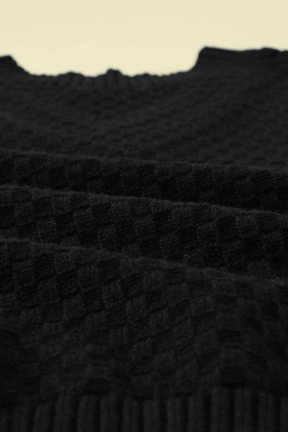Black V-Neck Twist Knitted Vest Sweater Sweaters & Cardigans JT's Designer Fashion