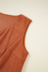 Gold Flame Corduroy Western Embroidered Patched Pocket Shift Sleeveless Mini Dress Mini Dresses JT's Designer Fashion