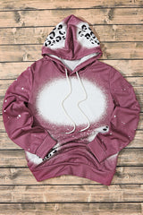Leopard Tie Dye Print Kangaroo Pocket Pullover Hoodie Sweatshirts & Hoodies JT's Designer Fashion