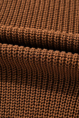 Chestnut Beaded Drop Shoulder Round Neck Sweater Sweaters JT's Designer Fashion