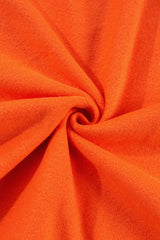 Russet Orange Solid Fleece Lined Drop Shoulder Terry Sweatshirt Sweatshirts & Hoodies JT's Designer Fashion