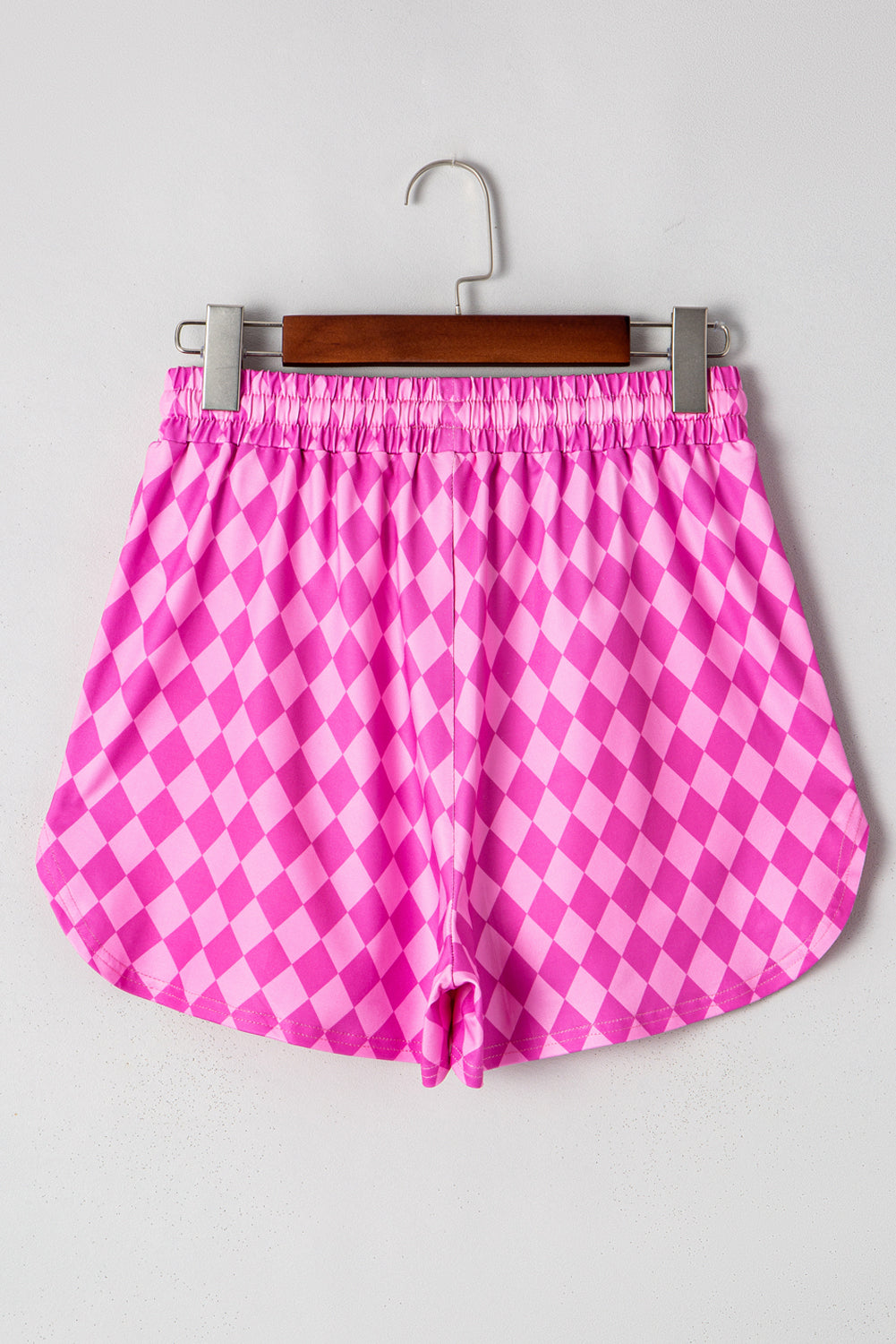 Pink Geometric Print Active Casual Shorts with Slits Casual Shorts JT's Designer Fashion