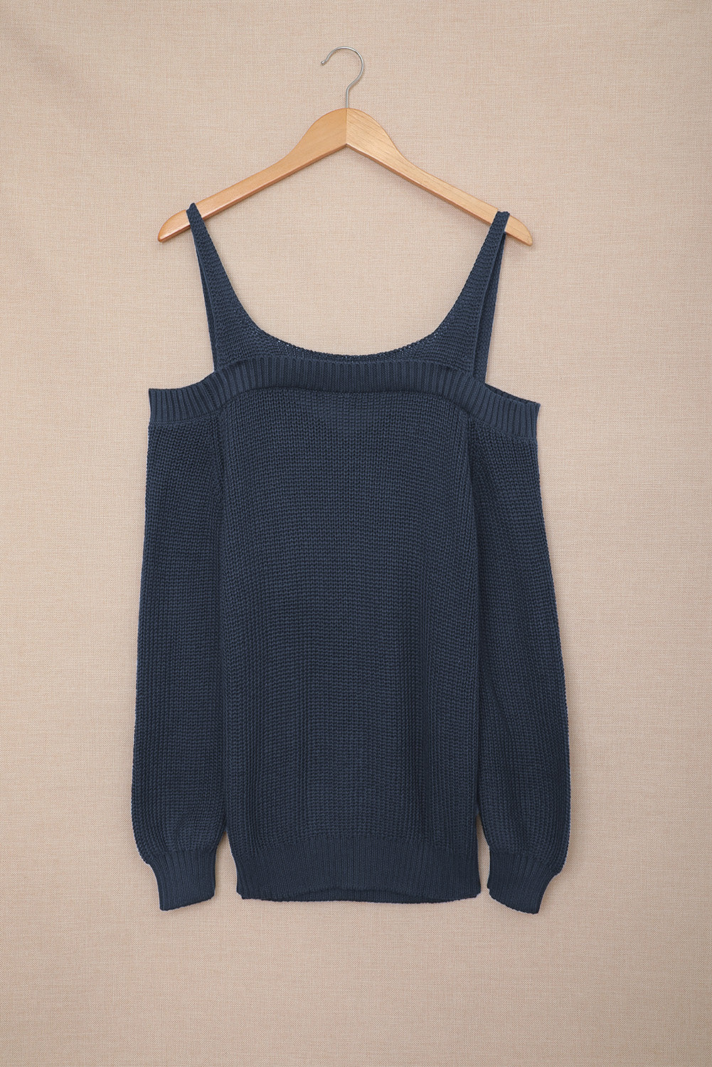 Dark Blue Dew Shoulder Juliette Knitted Sweater Sweaters & Cardigans JT's Designer Fashion