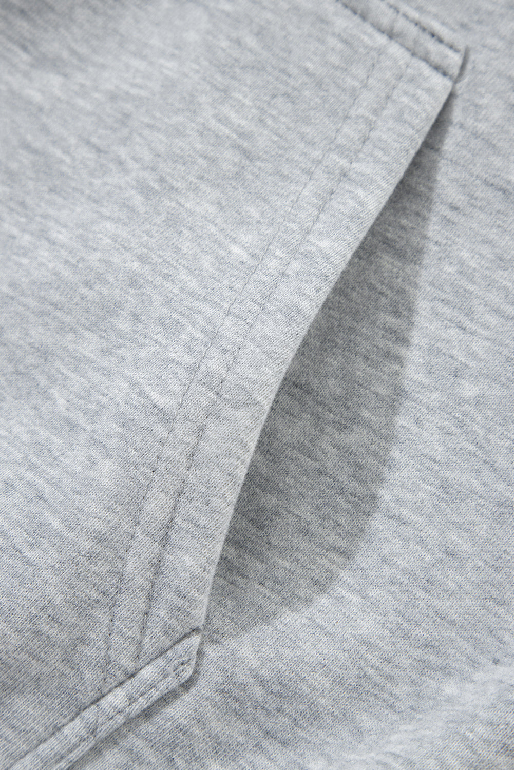Light Grey Fleece Lined Kangaroo Pocket Drawstring Chunky Hoodie Sweatshirts & Hoodies JT's Designer Fashion