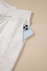 Light Grey Cross-Waist Wide Leg Lounge Pants Pants & Culotte JT's Designer Fashion