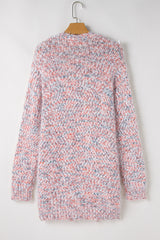 Pink Multicolor Confetti Open Front Knit Cardigan Cardigans JT's Designer Fashion