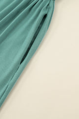 Green Button Up High Waist Long Sleeve Dress Midi Dresses JT's Designer Fashion