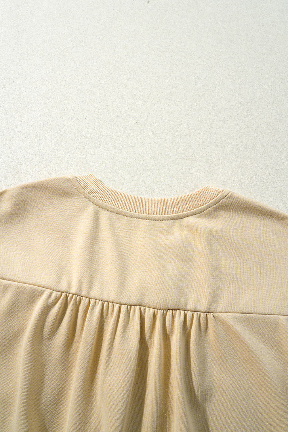 Parchment Two Tones Ribbon Bow Ruffle Sleeve Top Blouses & Shirts JT's Designer Fashion