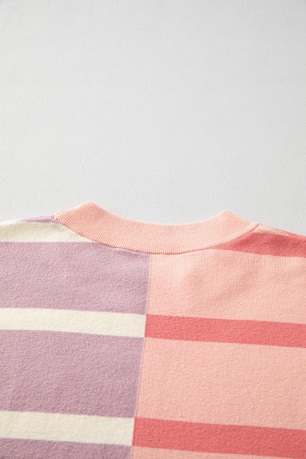 Pink Stripe Colorblock Oversized Sweater Sweaters JT's Designer Fashion