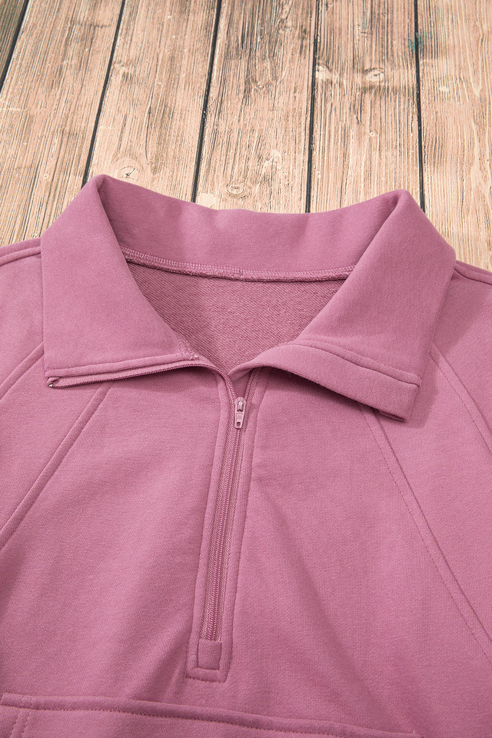 Valerian Quarter Zip Stand Neck Kangaroo Pocket Sweatshirt Sweatshirts & Hoodies JT's Designer Fashion