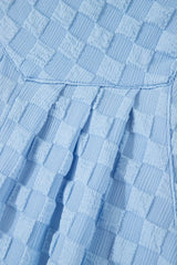 Checkered Pocketed Wide Leg Overalls Jumpsuits & Rompers JT's Designer Fashion
