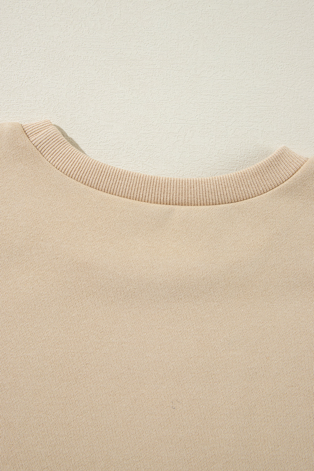 Apricot Solid Fleece Lined Drop Shoulder High Low Sweatshirt Sweatshirts & Hoodies JT's Designer Fashion