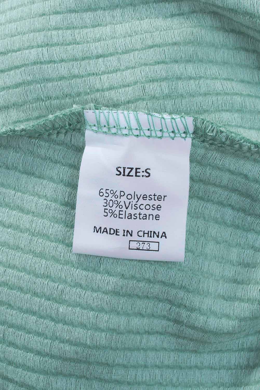 Green Loose Fit Ribbed V Neck Hoodie Sweatshirts & Hoodies JT's Designer Fashion