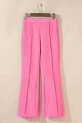Sachet Pink High Waist Central Seam Flared Pants Pants & Culotte JT's Designer Fashion