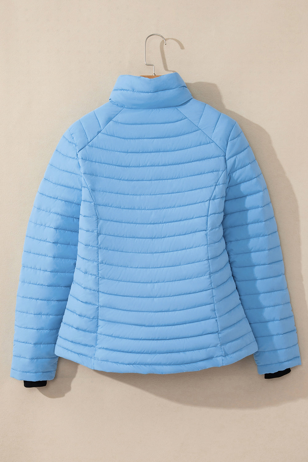 Myosotis Solid Color Quilted Zip-up Puffer Jacket Jackets JT's Designer Fashion