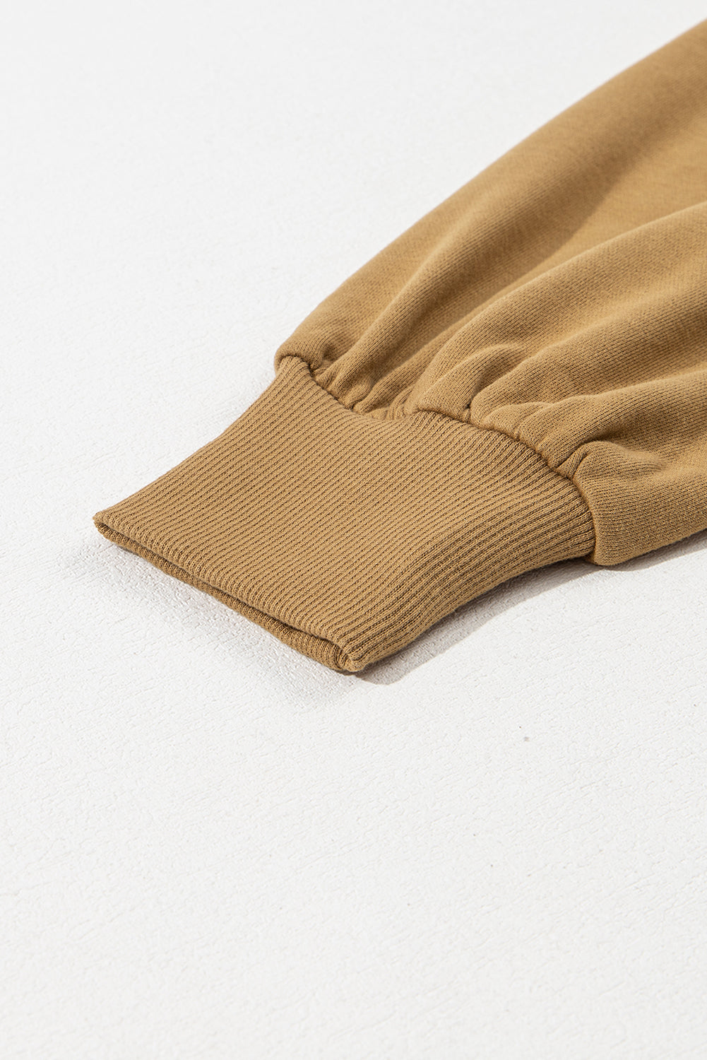 Brown Solid Kangaroo Pocket Half Zipper Oversized Hoodie Sweatshirts & Hoodies JT's Designer Fashion