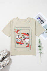 Parchment Cowgirl Queen Graphic Tee Graphic Tees JT's Designer Fashion