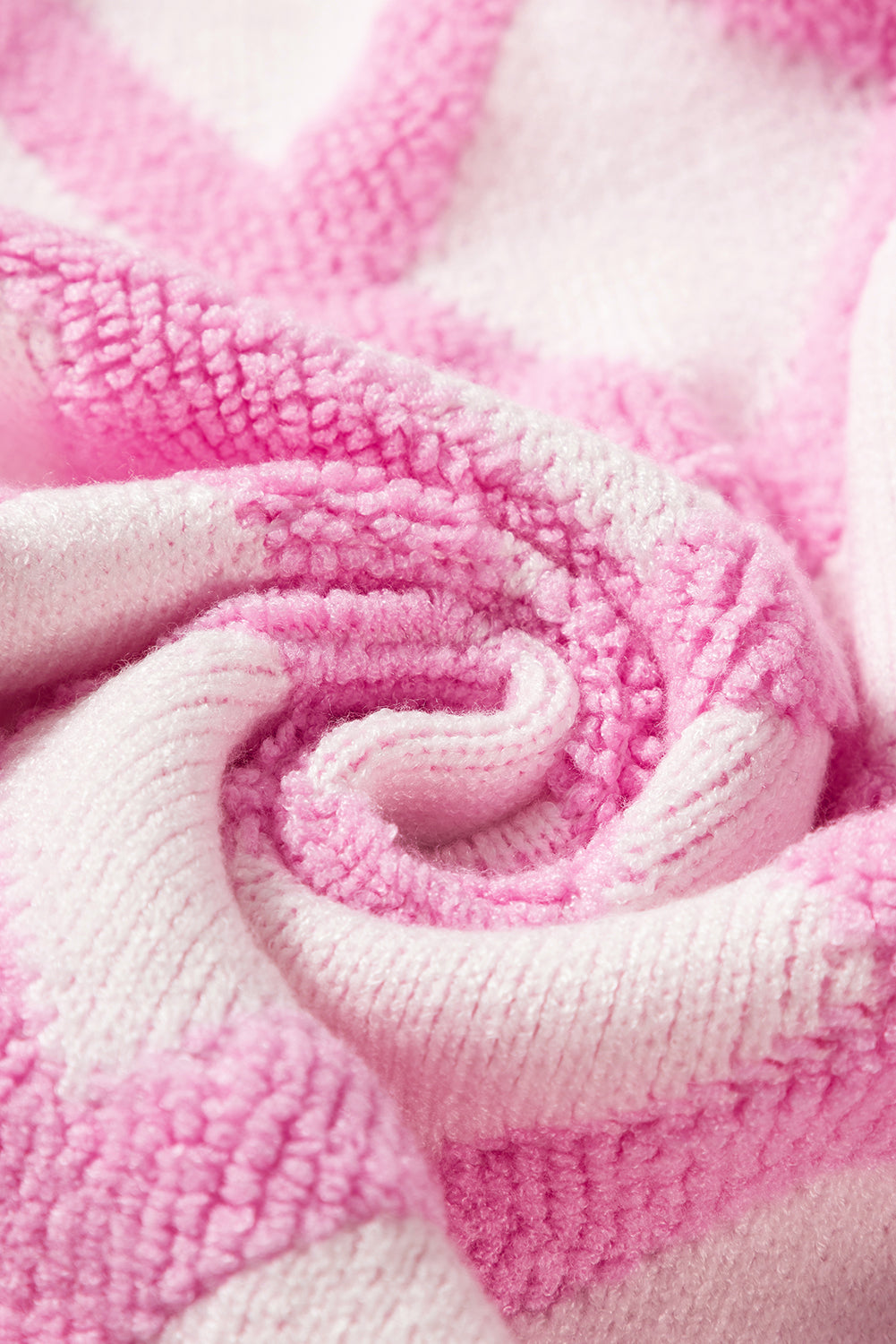 Pink Rhombus Pattern Knit Open Front Pocketed Cardigans Cardigans JT's Designer Fashion