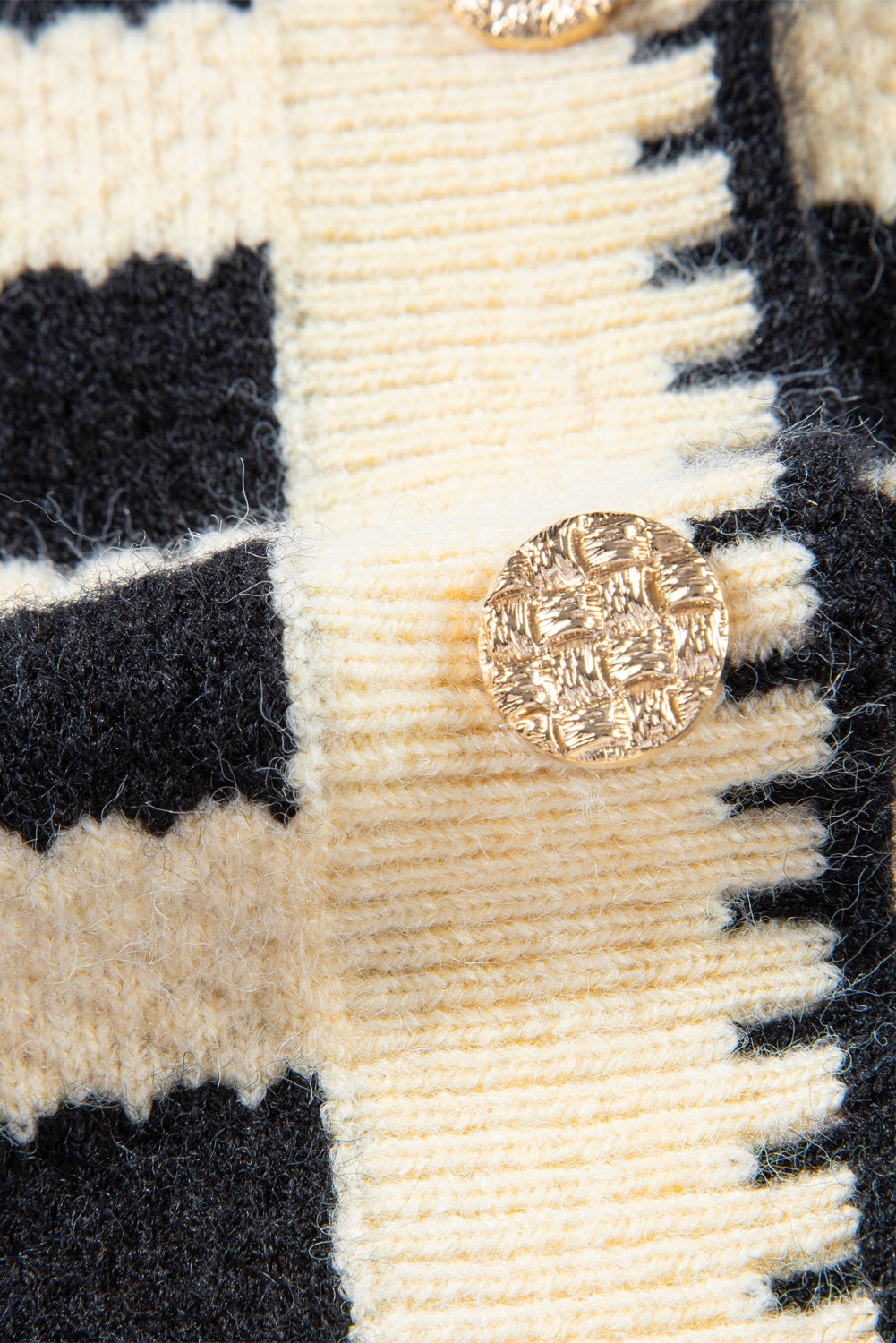 Apricot Stripe Chic Golden Button Cardigan Sweater Cardigans JT's Designer Fashion
