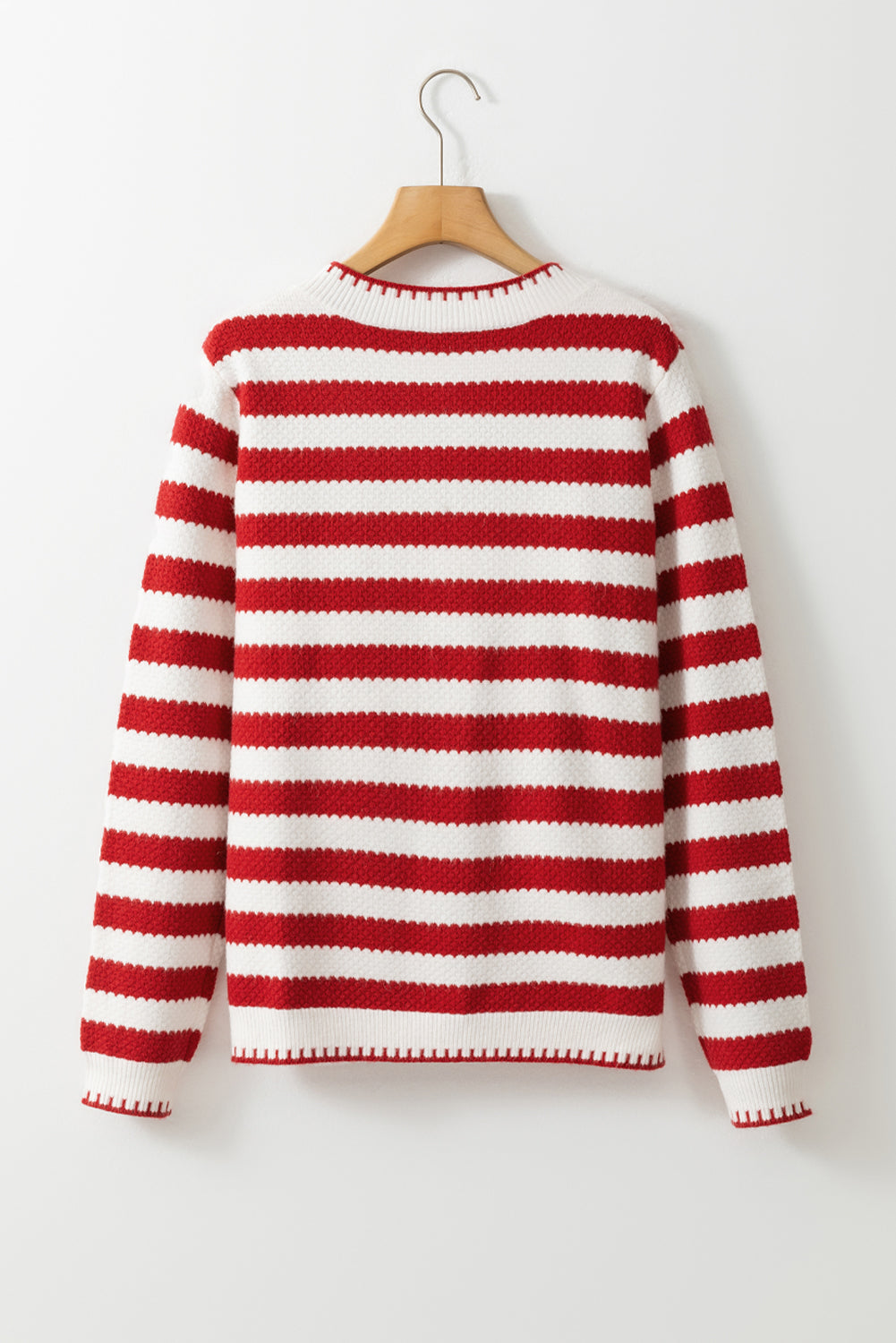 Red Stripe Chic Golden Button Cardigan Sweater Cardigans JT's Designer Fashion